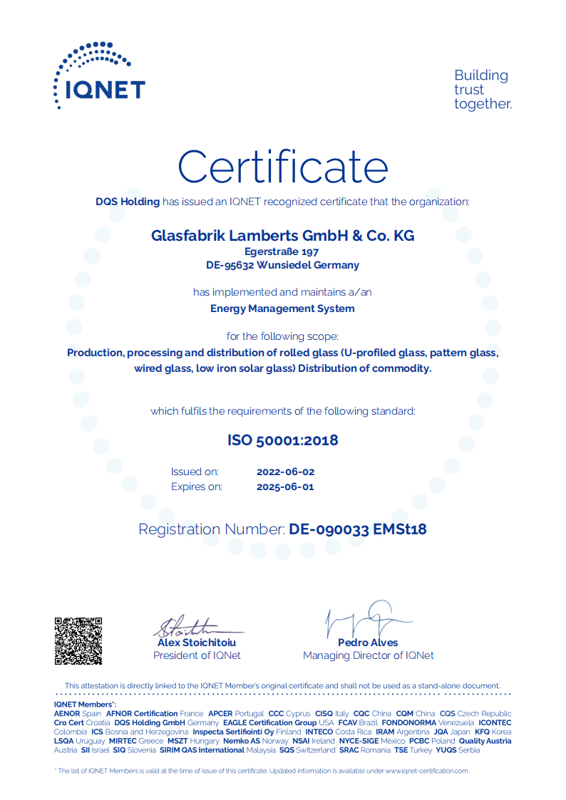 ISO 50001:2018 節能管理認證 IQNet